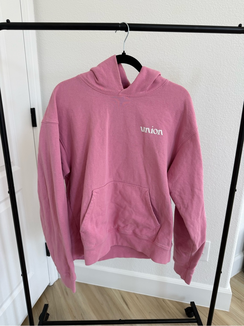 Union Pink Pullover Hoodie - Women's Casual Sweatshirt